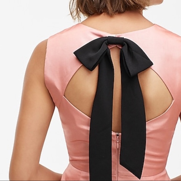 j crew pink bow dress J.Crew Pink T-Shirt with Bow Tie Dress size M